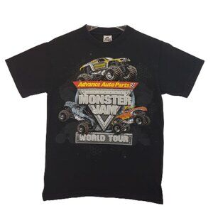 Vintage 2010 Tee Shirt Monster Jam World Tour 2010 Small US S Advance Auto Parts